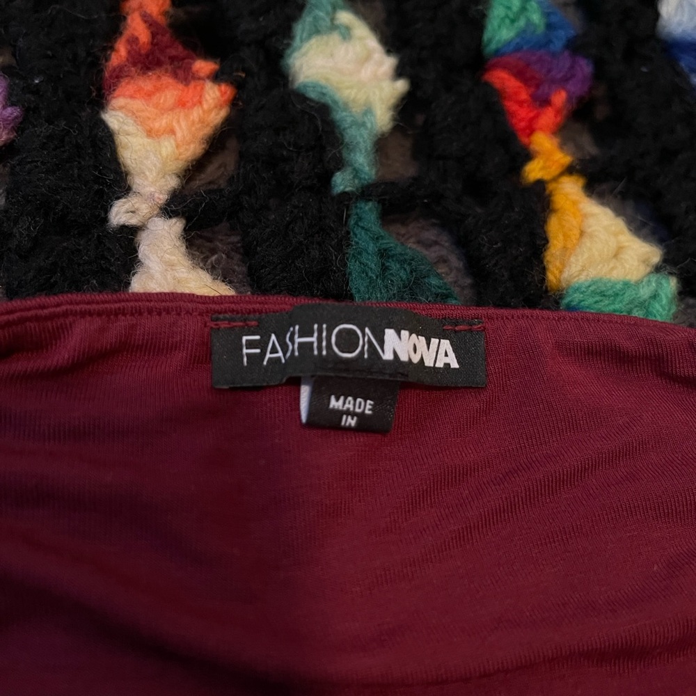 Fashion Nova Deep Red Crop top